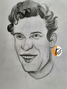 Karakalem portre çalışması.