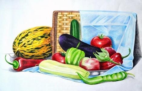 Bakırköy'de Anatomi Sanat Akademisi öğrencilerinin güzel sanatlar yetenek sınavlarına hazırlanış aşamalarında çizdiği natürmort çalışma örneği.